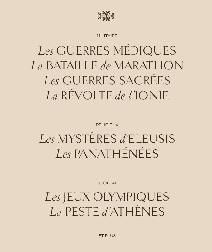 The historical events of the game