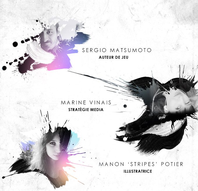 Sergio Matsumoto, Marine Vinais and Manon "Stripes" Potier